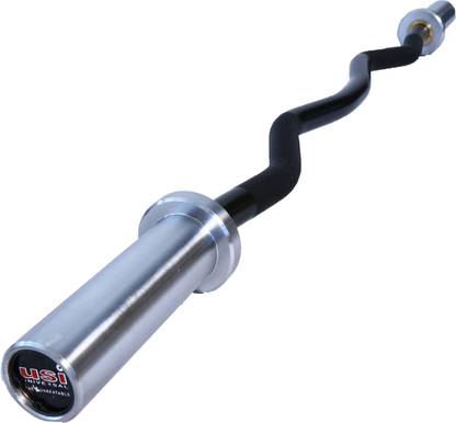 usi Weight Lifting Bar, Olympic Curl Bar, Ares Curl Bar 120cm (47"), Gym Rod Weight Lifting Bar