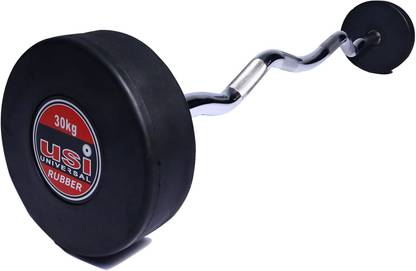 usi Curl Bar With Weights , CURL BAR WITH FIXED WEIGHT RDBC_30 Weight Lifting Bar
