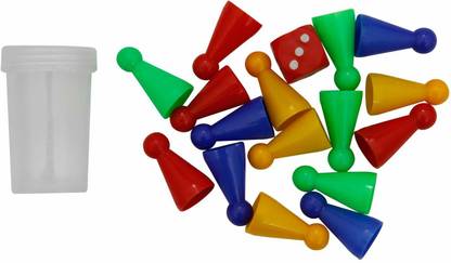 Csome4u Ludo Dics with Ludo Goti Board Game Accessories