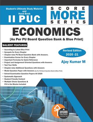Score More Series - II PUC Economic - 2020-21 Edition (As per Karnataka State PU Board and NCERT Syllabus)