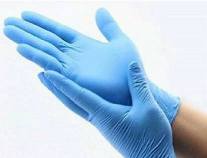 HYZONE BLUE netrile Examination surgical Gloves 50 Pair (100 Pcs) Wet and Dry Glove Set