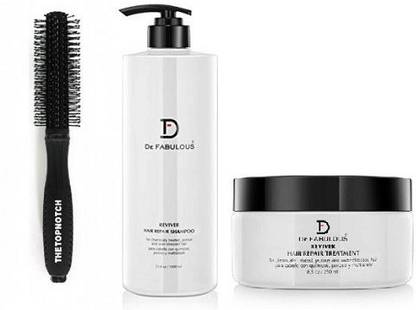 TheTopNotch Hair Brush & Df De Fabulous Shampoo (250Ml) & treatment masque