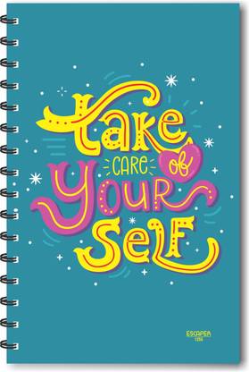 ESCAPER Take care of yourself (Ruled) Designer Diary, Designer Notebook , Notepad A5 Diary Ruled 160 Pages