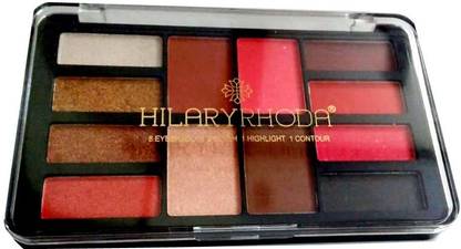 Hilary Rhoda 8 EYESHADOW + 2 BLUSH + 1 HIGHLIGHTER + 1 CONTOUR 18G, HR-1246 (02) 18 g