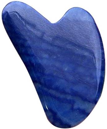 pinkcity creation Blue Stone Gua Sha Face Massage Tool,All Natural Handmade Healing Stone Gua Sha Scraping Facial Massage Tool.