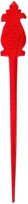 salvusappsolutions Kalash Design Marble Made Hair Stick Red Color Bun Stick