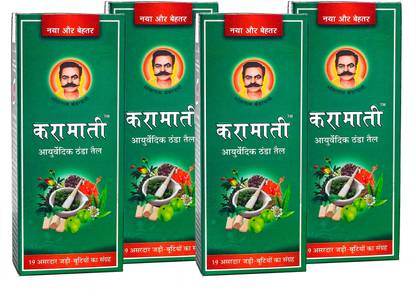 Karamati Ayurvedic Thanda Tel/Hair Cool Oil Combo Pack of 4 (100ml x 4 = 400ml) Hair Oil