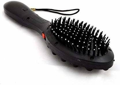 AKGENIK Vibra Plus Head Massager Comb Black Battery Operated Vibration Magnetic