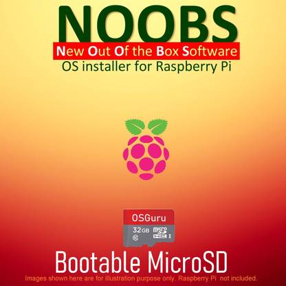 osguru NBS32 NOOBS (Latest Version) 32GB Class-10 Bootable microSD Card for Raspberry Pi 1, 2, 3, 4 and Zero/Zero W (32-Bit, 64-Bit)