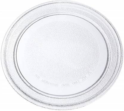 MYRA 9.6 inches Diameter Microwave Oven Replacement Turntable/Rotating/Baking Glass Tray/Plate with Flat Bottom (Transparent) Fiber Glass Microwave Turntable Plate