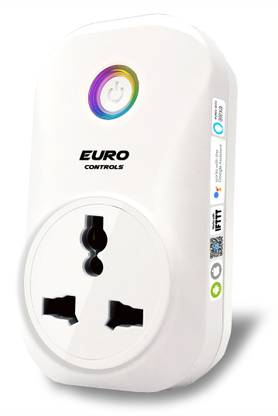 Euro Controls Smart WIFI ioT Socket 16 Amps - EST10A-V2- App Based - Built in Memory - Smartphone control - 3 pin plug - Voice Control - Weekly/Countdown/Smart Trigger Programming Smart Plug
