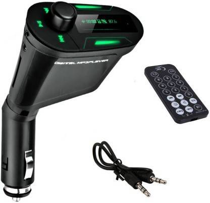 king shine MP3, MP4 Car FM Modulator  (Black) MP3, MP4 Car FM Modulator