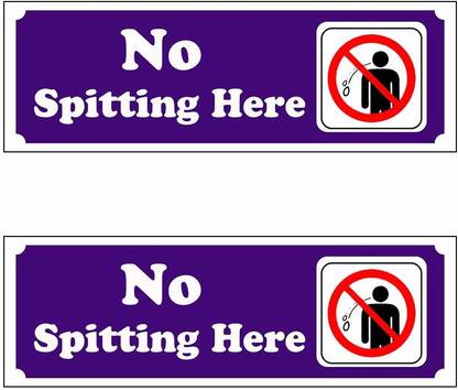 Poster N Frames no spitting here Emergency Sign
