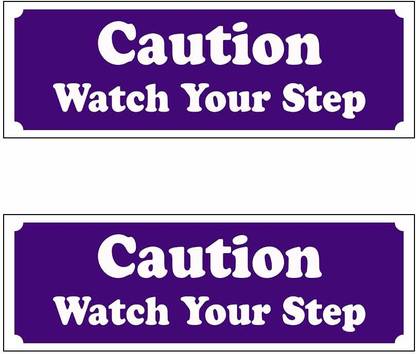Poster N Frames caution watch your step Emergency Sign