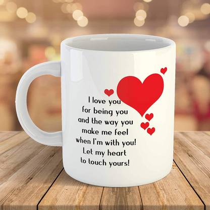 MSC Love Quotes Printed Coffee- Ceramic- Gift for Him/Her, Gift for Valentine's Ceramic Coffee Mug