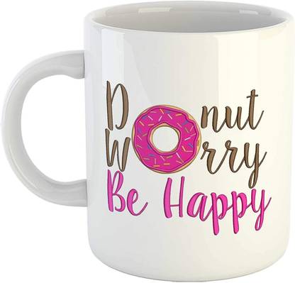 Bhagwati world creation Don't Worry Be Happy Cute Printed Ceramic Coffee Ceramic Coffee Mug
