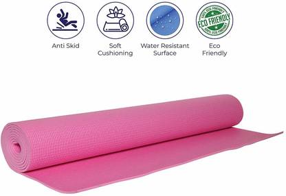 foxwheel 100%EVA Eco Friendly Mat, Exercise & Gym Mat With Yoga Strap Blue 4 mm Yoga Mat Pink 4 mm Yoga Mat