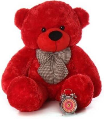 HappyChild Cute Stuffed very beautiful teddy bear - (RED)  - 89 cm