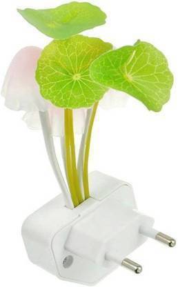 Buy Genuine Plastic 0.2 W Automatic Colour Changing Mushroom Plant Shape LED Night Light Plug Lamp with Smart Sensor Auto on-off Night Lamp