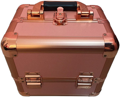 rose gold makeup vanity case