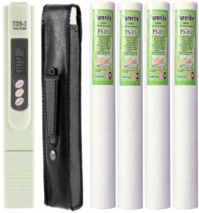 AVA PURE Digital TDS- Meter with Spun Candle 4pc Digital TDS Meter Pleated Filter Cartridge