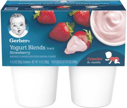 GERBER Yogurt Blends Snack for Crawler Strawberry (Pack of 2) Baby Snacks 792 g