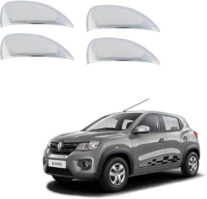 Lootera Car Door Handle Shiny Chrome Catch Cover Suitable for Renault Kwid Car Grab Handle Cover