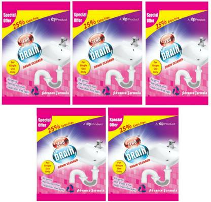 Zero VENUS DRAIN CLEANER PACK OF 5 Powder Drain Opener