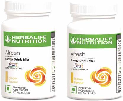 HERBALIFE Afresh Energy Drink Mix Lemon and Ginger Flavor 50 GM in Pack of 2 Energy Drink