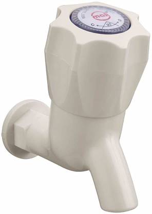 Anwaio AN-8KG PVC Plastic Tap/Bibcock for Hot and Cold Water, White (Standard Size) Health  Faucet