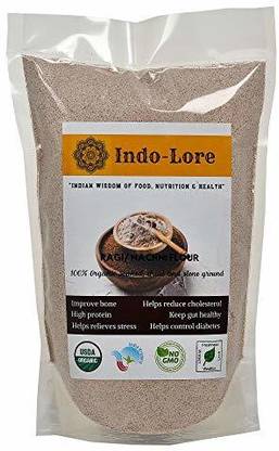 Indo-Lore Certified Organic Nutrition Health Ragi/ Nachni Flour (1 Kg)