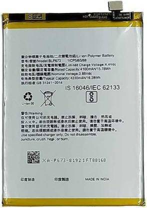 RAPPER Mobile Battery For  OPPO A3S A5