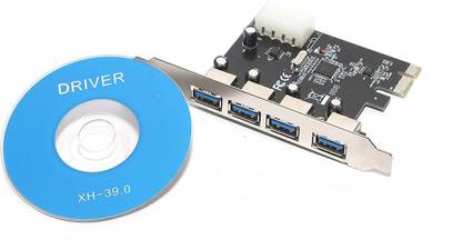 Classicnetwork USB PCIe Card, 4 Port USB 3.0 to PCI Express Card Expansion Card, PCI-E to USB 3.0 4 Port Hub Controller Adapter PCI-E to USB 3.0 Add On Card Network Interface Card