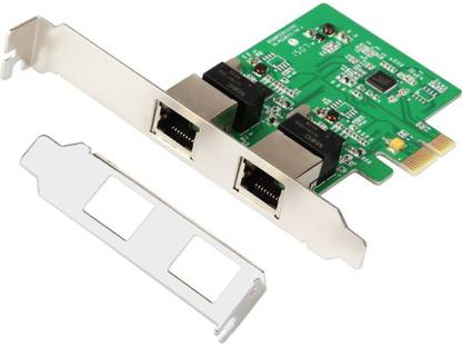 Classicnetwork PCI-E to 2 x RJ-45 Ethernet Port Gigabit Ethernet Controller Card (Compatible with x1/x4/x8/x16 Slots) Network Interface Card