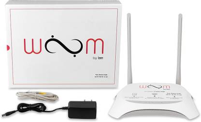 i2e1 WIOM Basic Router | Guest Wi-Fi solution with Phone no.-OTP login | Free 1-year subscription| Internet Misuse control, User Report | Compatible for all Retail Businesses 4G Router 2.4 GHz 300 Mbps Wifi Speed Single Band External Antenna Ethernet (Cable Broadband), MiFi (Sim Based)