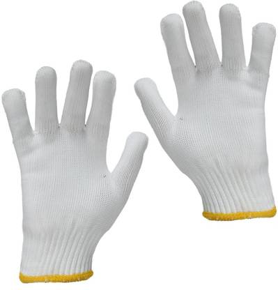Meron hand cleaning cotton gloves Polyester, Rubber  Safety Gloves