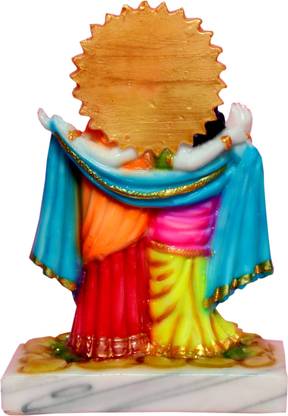 sai hastkala kendra Radha Krishna/ Kanha/ Makhan Chor/Ladoo Gopal Marble Statue /Idols /Murti for Pooja Room & Gift Items 7" Decorative Showpiece  -  18 cm