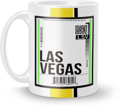 Beautum Cool Quote "LAS VEGAS" Ceramic Coffee Ceramic Coffee Mug