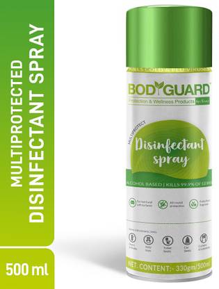 Bodguard Multipurpose Alcohol Based Disinfectant Sanitizer Spray - 500 ml, Kills 99.9% of Germs Spray Multipurpose Alcohol Based Disinfectant Spray- 500 ml, Kills 99.9% of Germs
