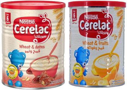 NESTLE Combo 400g (Pack of 2) - Wheat & Date + Wheat & Fruits Cereal