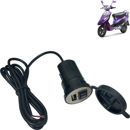 DvineAutoFashionZ NCH230Waterproof phone adapter Stand USB Battery Charger for Cycle/Scooty Pep+Bike handle With Switch 2 A Bike Mobile Charger
