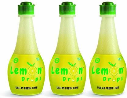 lemon drop Lemon Juice Concentrate (Pack of 3, 150ml Each, Total 450ml)