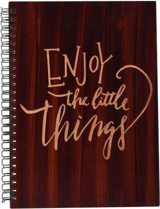 Avika Handcrafted studio Enjoy The Little Things Personalised Brown 2021 Diary Regular Diary Ruled 60 Pages