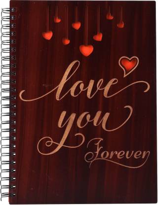 Avika Handcrafted studio Love You Forever Personalised Brown 2021 Diary Regular Diary Ruled 60 Pages