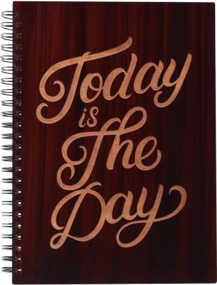 Avika Handcrafted studio Today is the Day Personalised Brown 2021 Diary Regular Diary Ruled 60 Pages