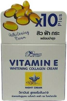 Perfect Skin VITAMIN E WHITENING COLLAGEN CREAM (NIGHT CREAM) X10 PLUS