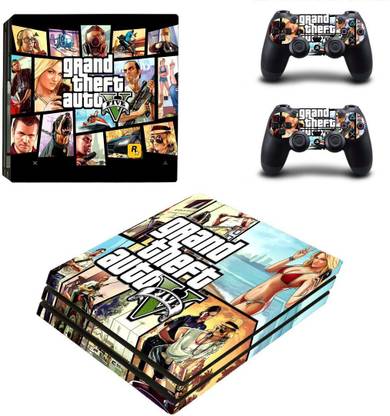 KUMAR GTA - V Theme Skin Sticker Skin Full Body Cover Skin Sticker Cover for PS4 Pro  Gaming Accessory Kit