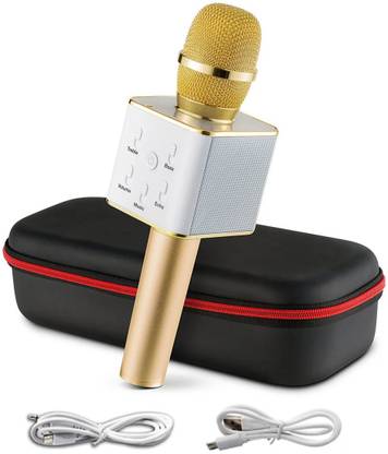 F FERONS Tik.Tok & Like.e Q7 Wireless Handheld Mic Best Karaoke Original Portable in Built Bluetooth Easy to Connect Mobile/Laptop/Computer/Tablet singing practice Mini Studio MIC Microphone