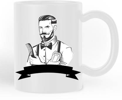 BLISSart Best Barber White Best For Gift Ceramic Coffee Mug