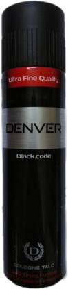 DENVER Black Code COLOGNE Ultra Fine Quality Body Talc